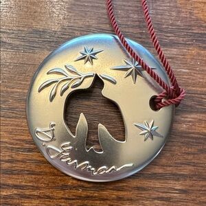 David Yurman Silver Pendant with Red Cord